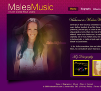 Malea Music Website Design